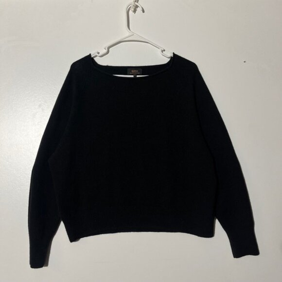 Quince Sweaters - QUINCE 100% Mongolian Cashmere Boatneck Black Sweater Women's Size Large